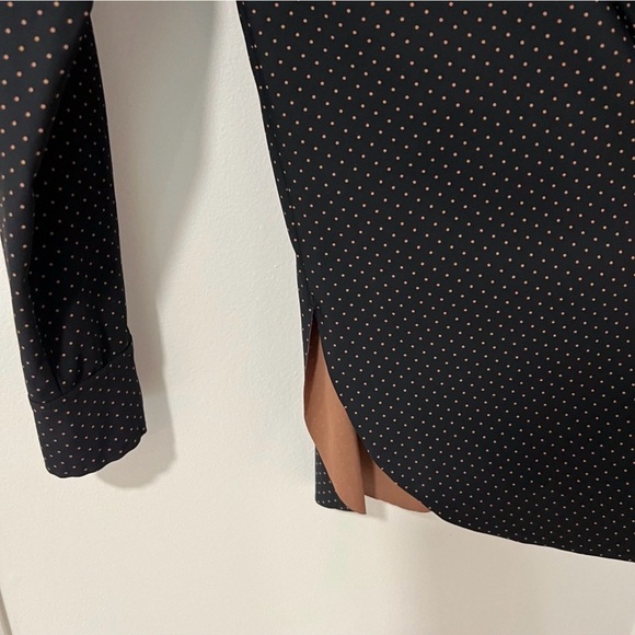Lysse Black Microdot Button-Down Shirt Large - Picture 4 of 6